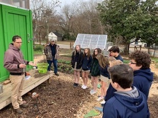 Trevor Thompson from the Peace and Justice Department at St. Francis accompanied the 8th grade on a field trip to South Park in Southeast Raleigh. The students learned about the underserved communities in our city, as well as their food garden. St. Francis is in partnership with this community.